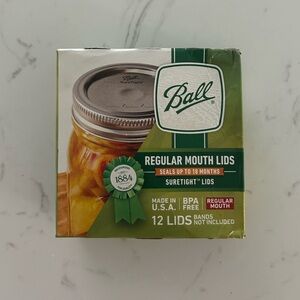4 Boxes of Ball Regular Mouth Lids - 12 Count per Box